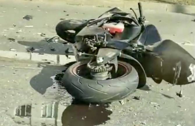 Опубликовано видео момента ДТП с мотоциклистом в Брянске