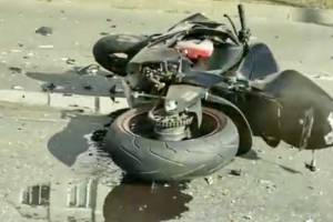 Опубликовано видео момента ДТП с мотоциклистом в Брянске