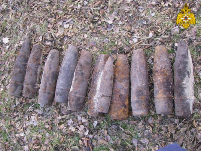 В поле возле комаричского села Алешок нашли 10 артиллерийских снарядов