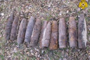 В поле возле комаричского села Алешок нашли 10 артиллерийских снарядов