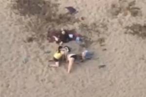 В Брянске сняли на видео драку женщин на пляже