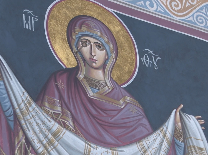 В Брянске завершили роспись Богородицы в Кафедральном соборе