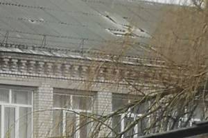 В Брянске начала разваливаться крыша носящей имя Героя России школы 