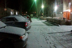 Брянский посёлок Локоть накрыло снегом