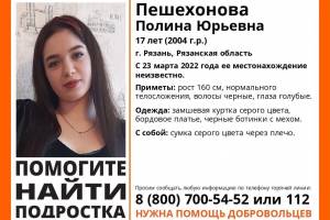 Брянцев попросили помочь в поисках пропавшей 17-летней Полины Пешехоновой