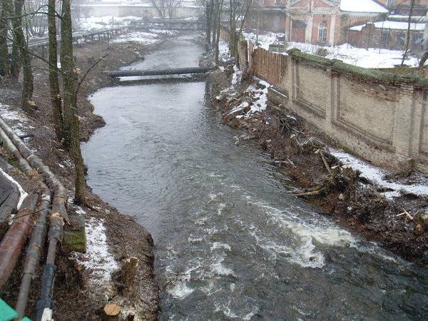 В Клинцах в реку Московка начала стекать канализация