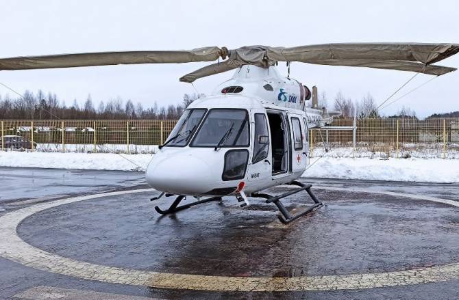 В Брянске заступил на дежурство медицинский вертолет «Ансат»