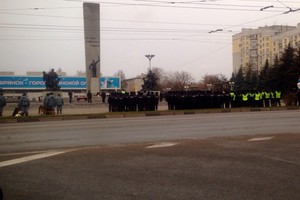 В центре Брянска полицейские отрепетировали открытый общегородской смотр