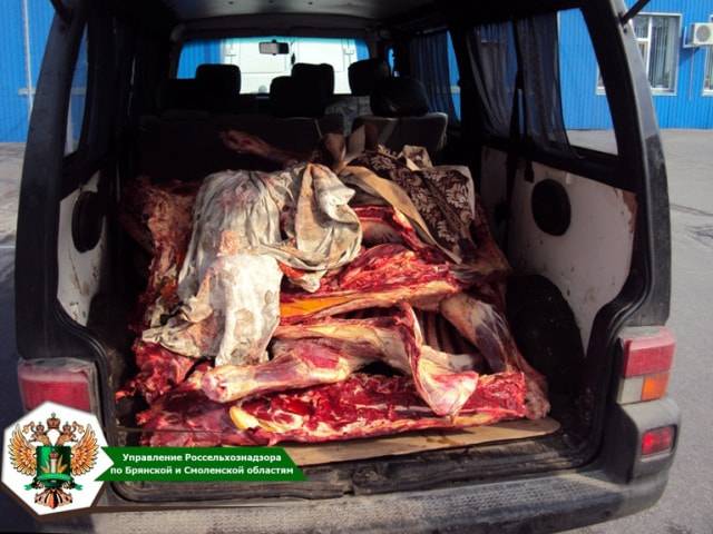 На Брянщину не пустили 400 кг подозрительного мяса