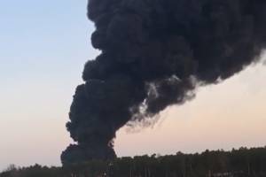 В Брянске при крупном пожаре на нефтебазе «Дружба» никто не пострадал