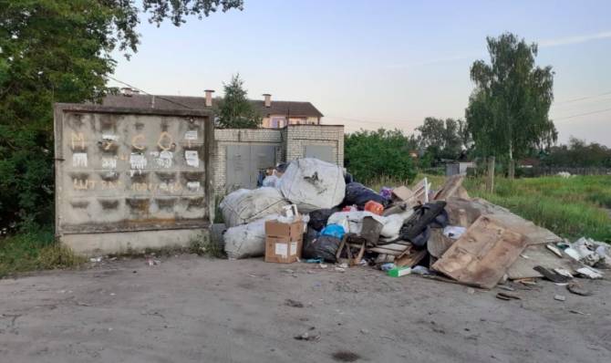 Жители поселка Ходаринка не смогли найти контейнер под горой мусора