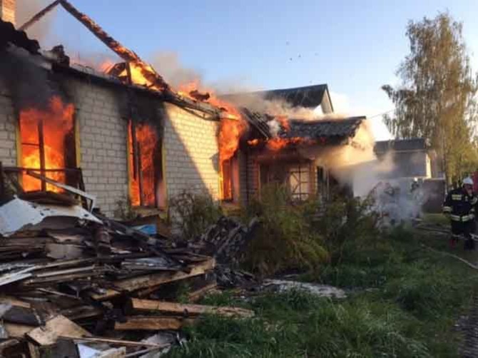 Под Брянском в Сельцо сгорел дом