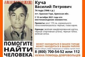В Красной Горе ищут пропавшего 74-летнего пенсионера