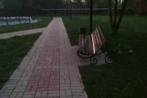 В Новозыбкове вандалы сломали новую лавочку в сквере