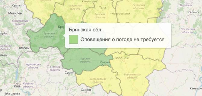 Карта осадков дятьково брянская область