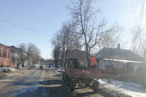 Посыпка песком тротуаров с телеги насмешила жителей Новозыбкова