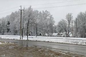 Брянский поселок Дубровка засыпало долгожданным снегом