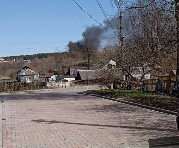 В брянском посёлке Климово заметили столб дыма