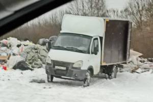 В Брянске водителя «Газели» поймали на выгрузке мусора на незаконной свалке