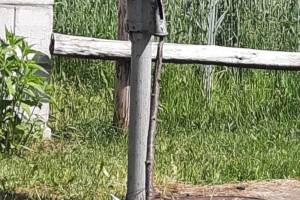 В брянском селе Новые Бобовичи колонку отремонтировали палкой