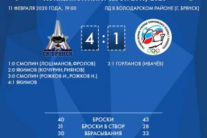 Хоккейный клуб «Брянск» обыграл 4:1 соперников из Карелии