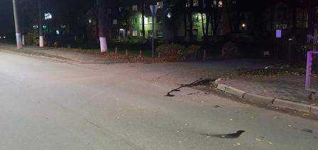 В Брянске на улице Бежицкой перевернулся мотоцикл