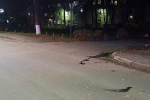 В Брянске на улице Бежицкой перевернулся мотоцикл