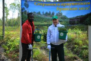 Африканские студенты посадили сосны и ели в брянском лесу